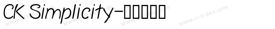 CK Simplicity字体转换